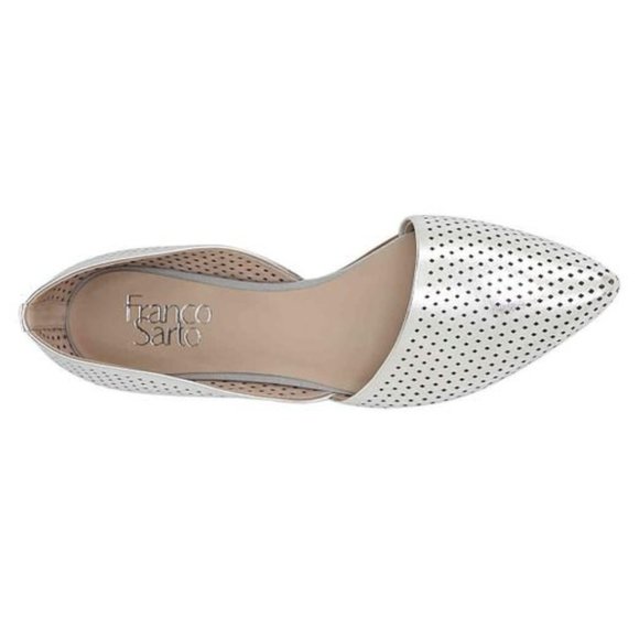 NWOT Franco Sarto Honey2  Silver Metallic Faux Leather Flats 7.5 - Picture 8 of 9